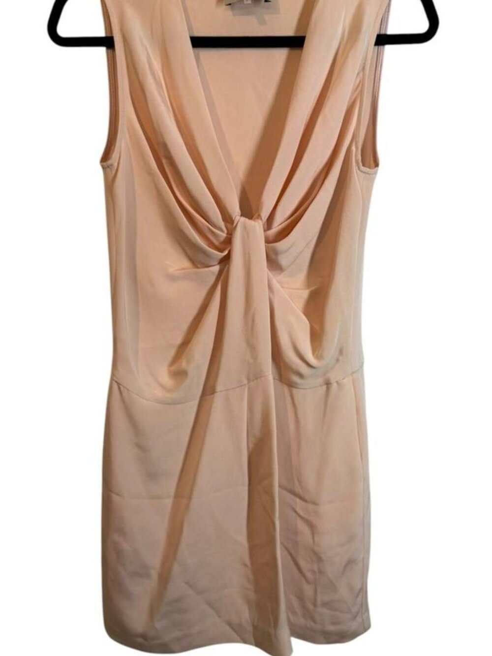 SEA NEW YORK Peach Draped Twist Front Mini Dress XS / US 2